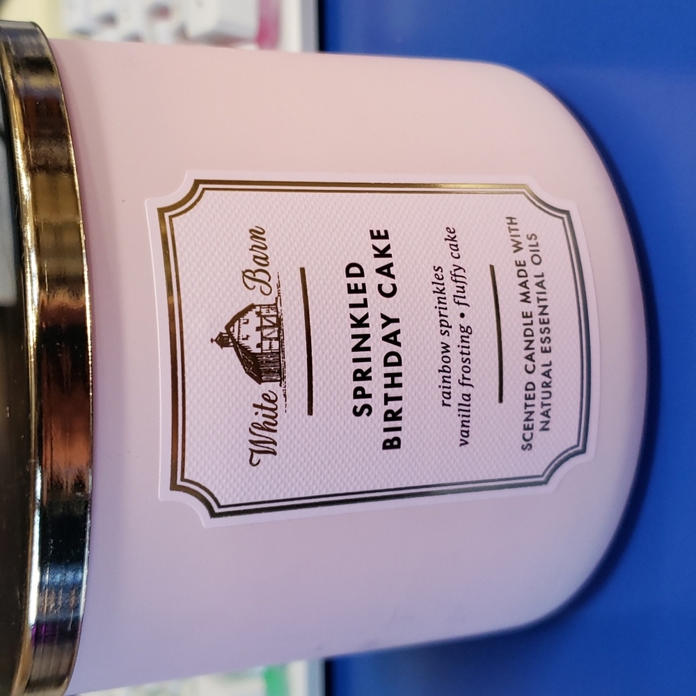 Sprinkled Birthday Cake 3 wick candle